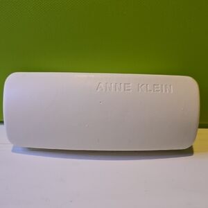 Anne Klein White Hard Shell Glasses Case